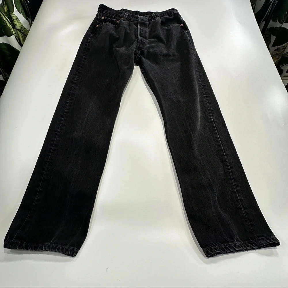 Levi’s 501 90s / Y2K Vintage Black Button Fly Straight Leg Denim